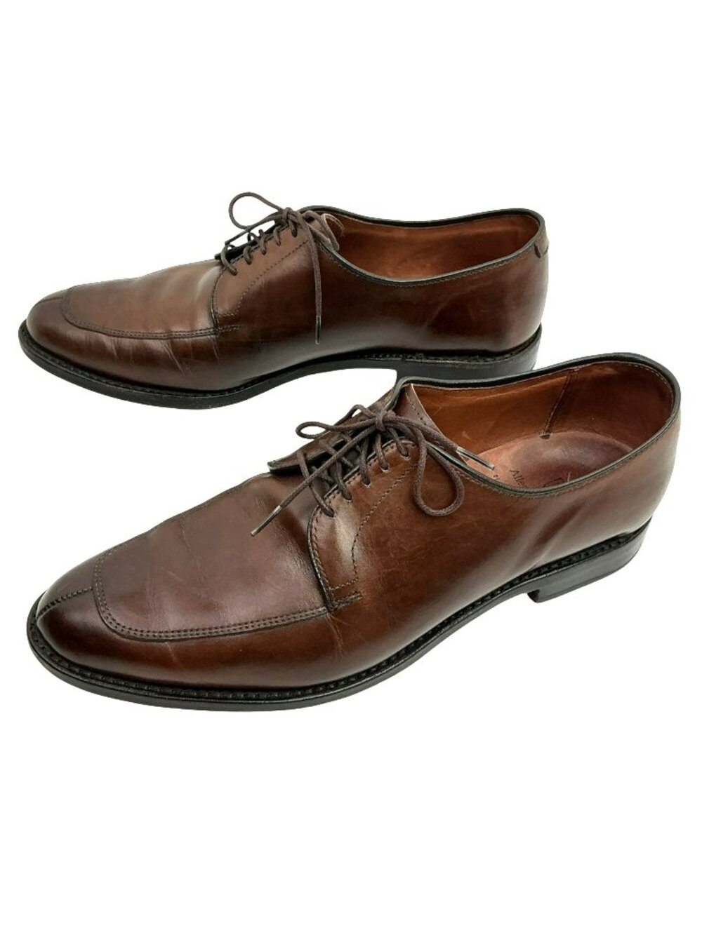 Allen Edmonds Delray Split-Toe Lace Leather Dress Shoes Mens 11.5 Brown Derby St